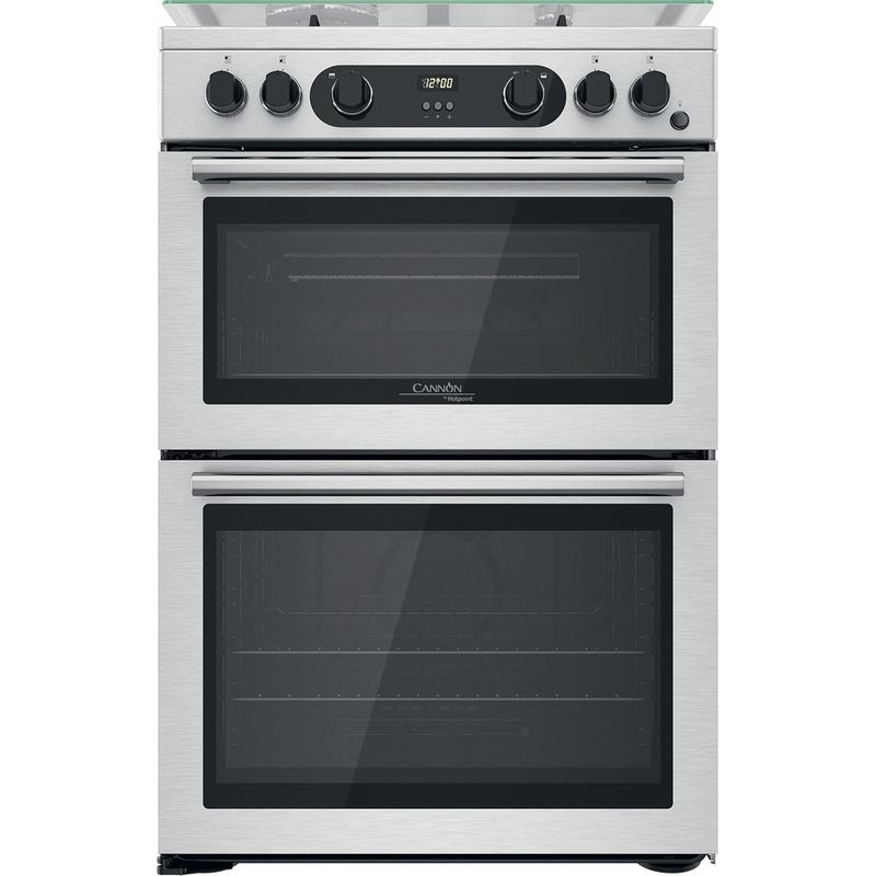 Hotpoint-Double-Cooker-CD67G0CCX-UK-Inox-A--Frontal
