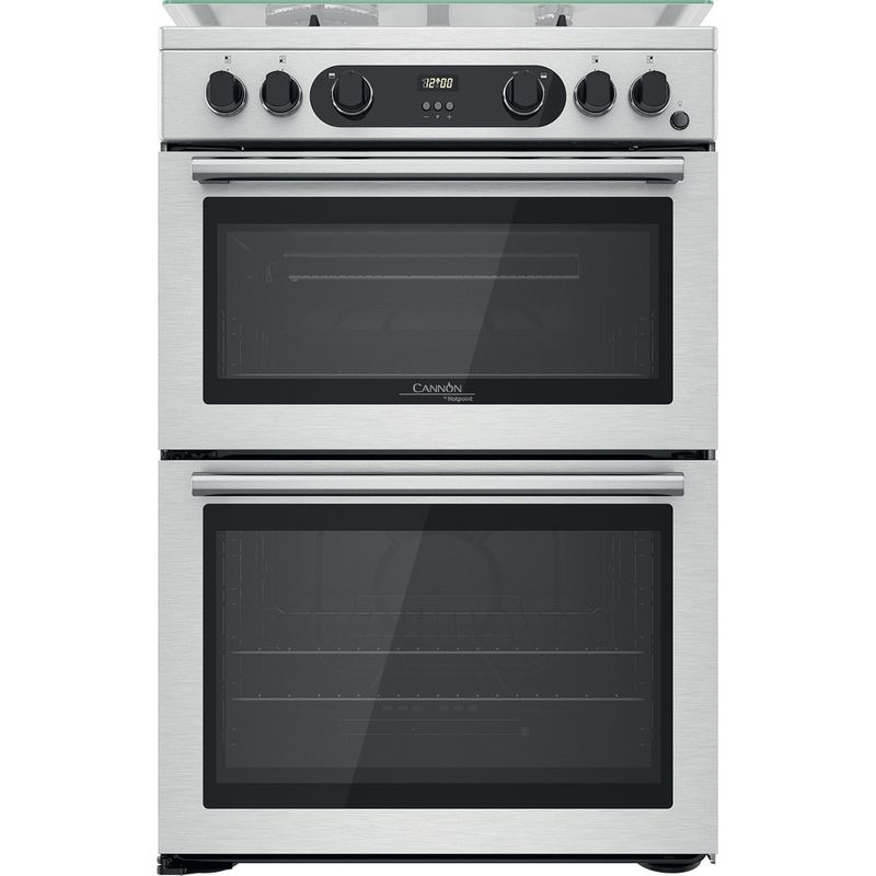 Hotpoint Double Cooker CD67G0CCX/UK Inox A+ Frontal