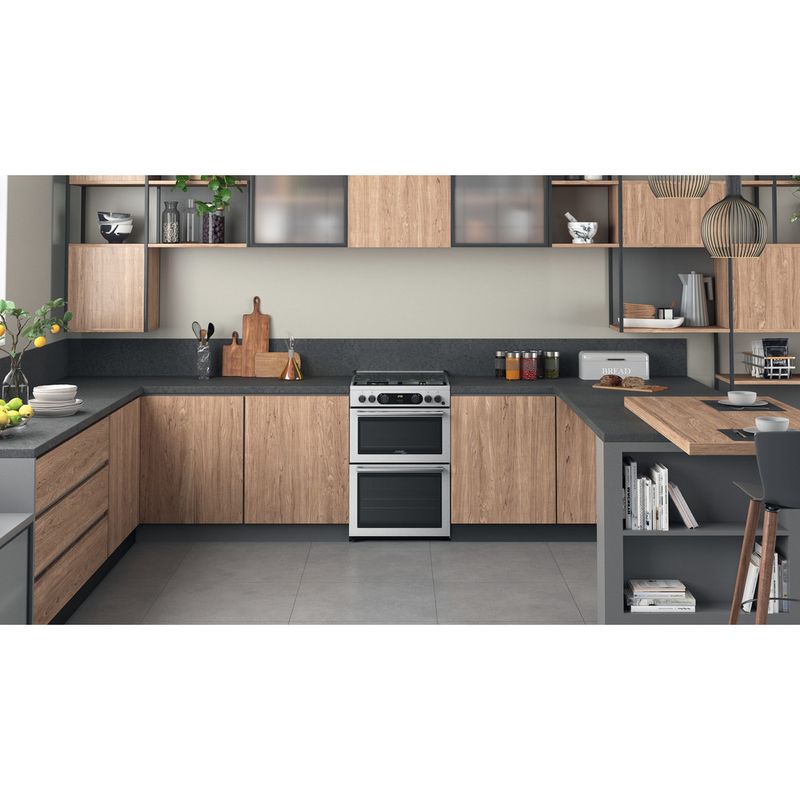 Hotpoint-Double-Cooker-CD67G0CCX-UK-Inox-A--Lifestyle-frontal