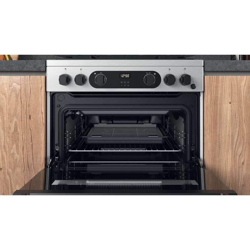 Hotpoint Double Cooker CD67G0CCX/UK Inox A+ Cavity