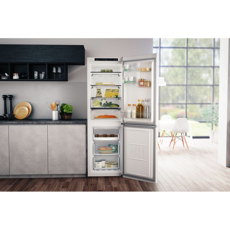 Hotpoint-Fridge-Freezer-Freestanding-H3T-811I-W-1-Global-white-2-doors-Lifestyle-frontal-open