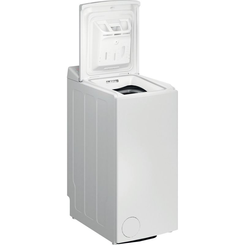 Hotpoint Washing machine Freestanding WMTF 722U UK N White Top loader E Perspective open