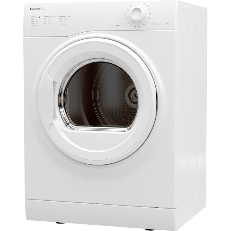 Hotpoint Dryer H1 D80W UK White Perspective