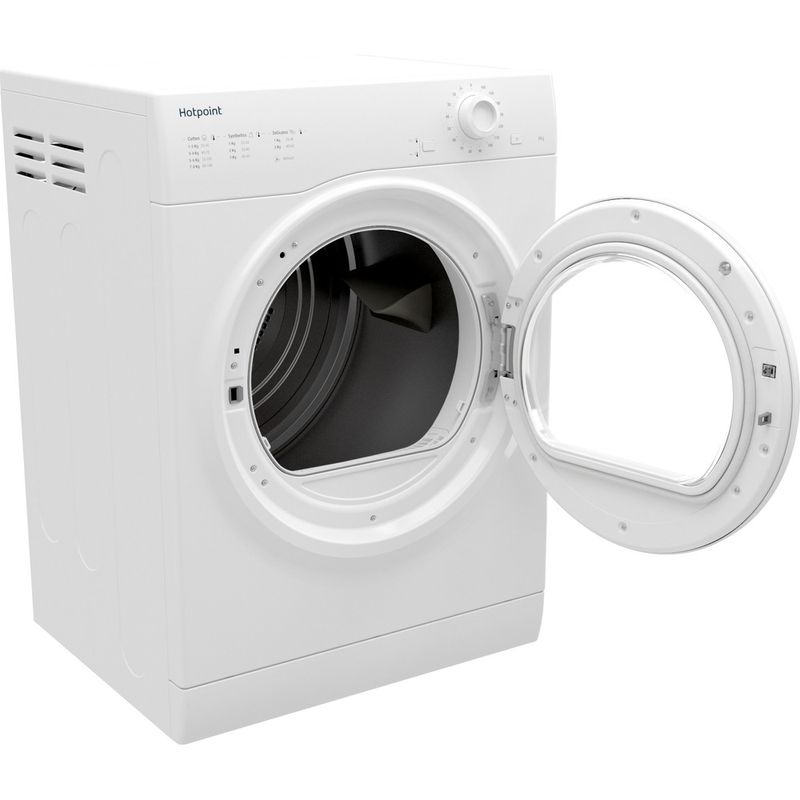 Hotpoint Dryer H1 D80W UK White Perspective open