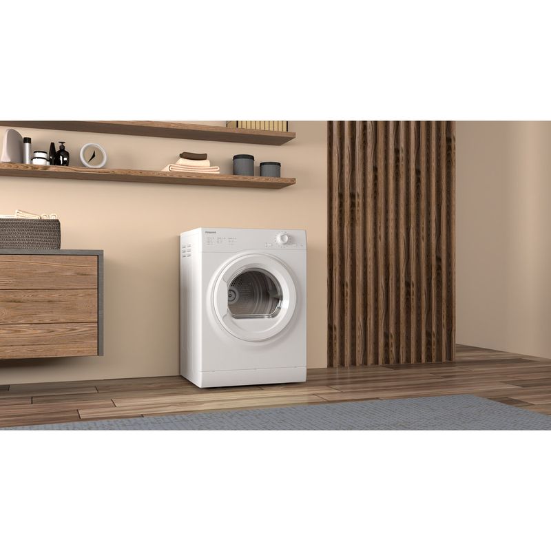 Hotpoint Dryer H1 D80W UK White Lifestyle perspective