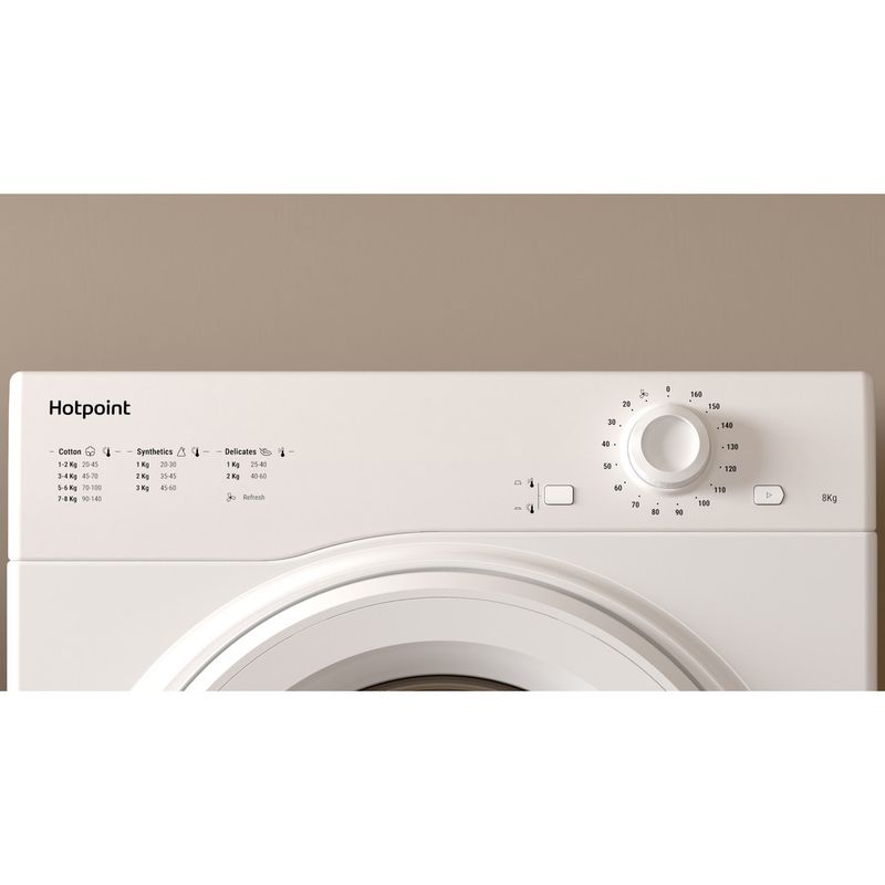Hotpoint Dryer H1 D80W UK White Lifestyle control panel