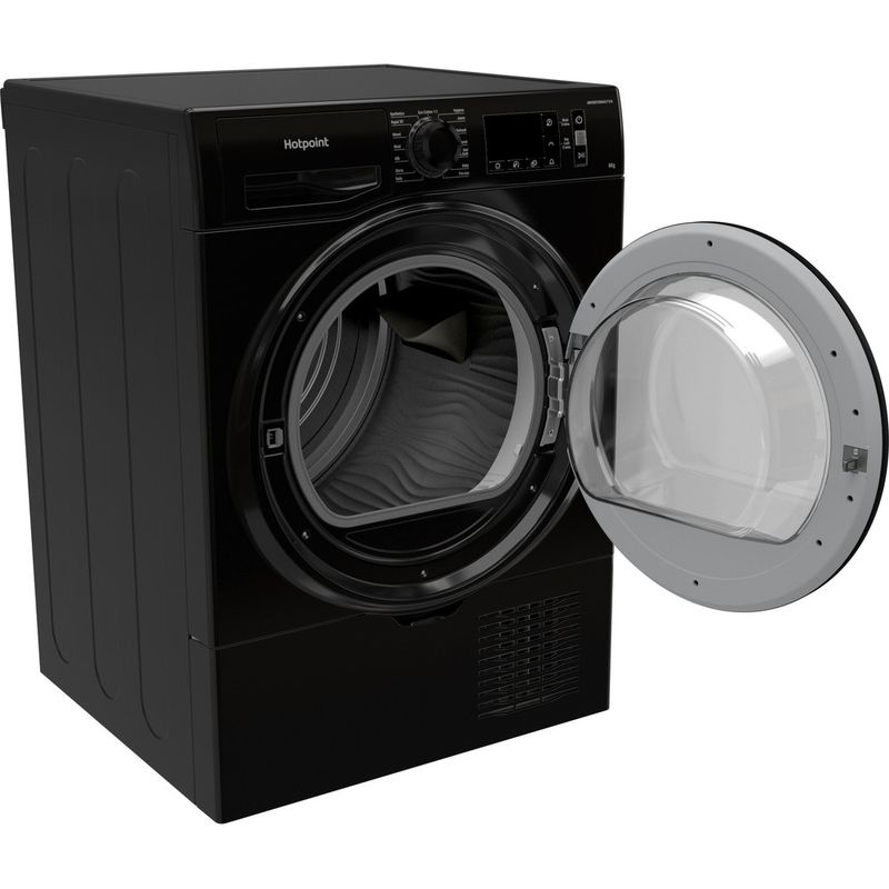 Hotpoint Dryer H3 D81B UK Black Perspective open