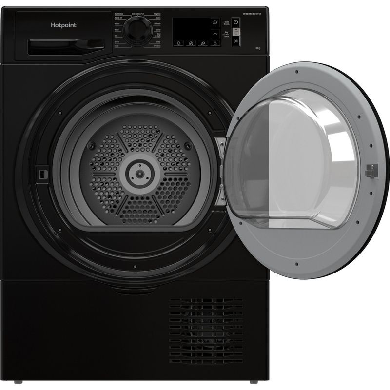 Hotpoint Dryer H3 D81B UK Black Frontal open