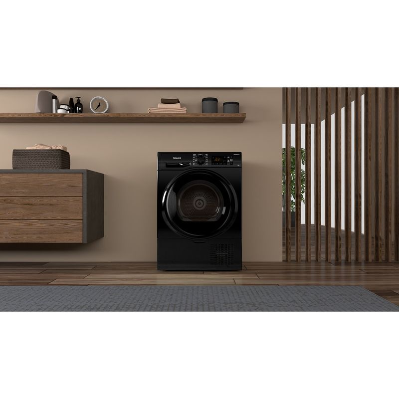 Hotpoint Dryer H3 D81B UK Black Lifestyle frontal