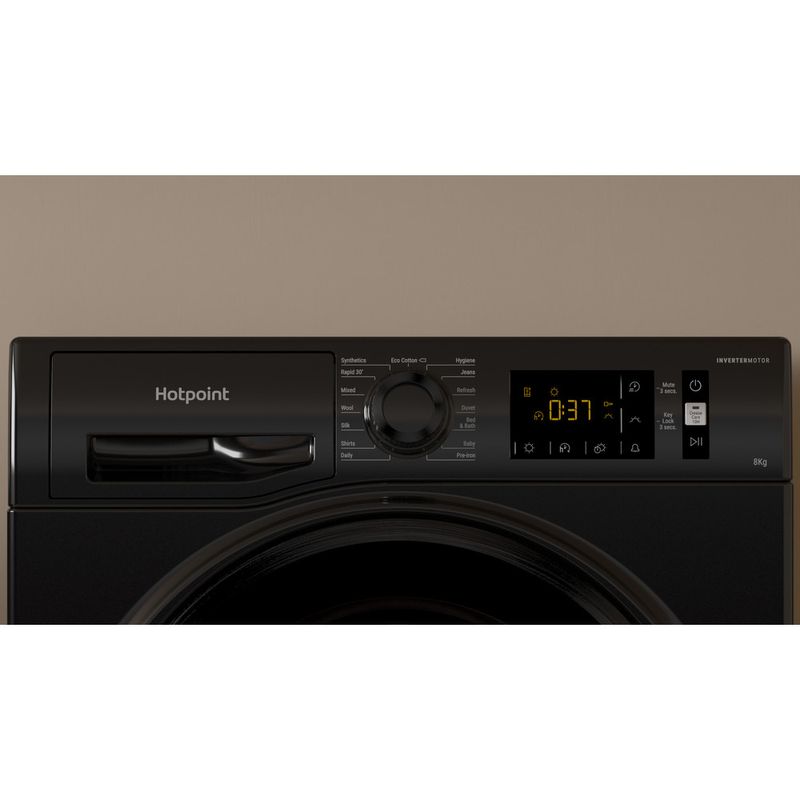 Hotpoint Dryer H3 D81B UK Black Lifestyle control panel