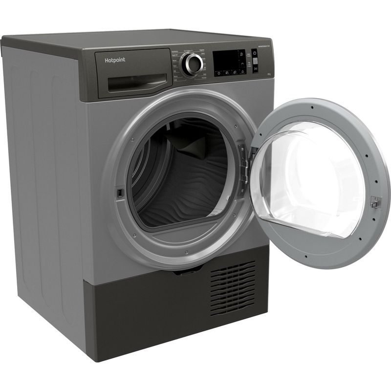 Hotpoint Dryer H3 D81GS UK Graphite Perspective open