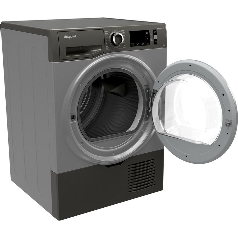 Hotpoint-Dryer-H3-D81GS-UK-Graphite-Perspective-open