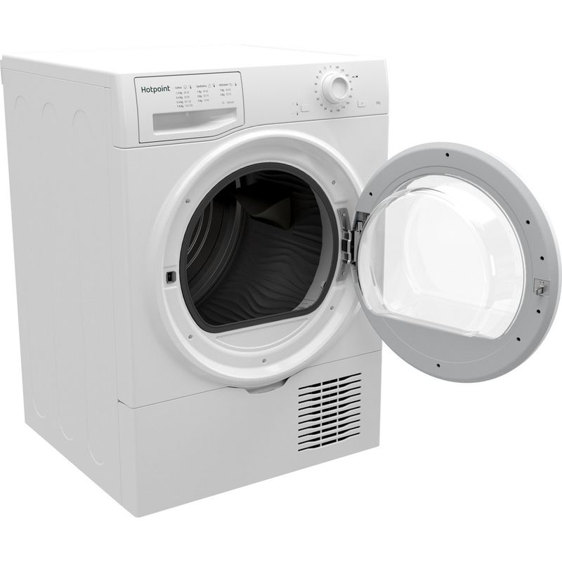 Hotpoint Dryer H2 D81W UK White Perspective open