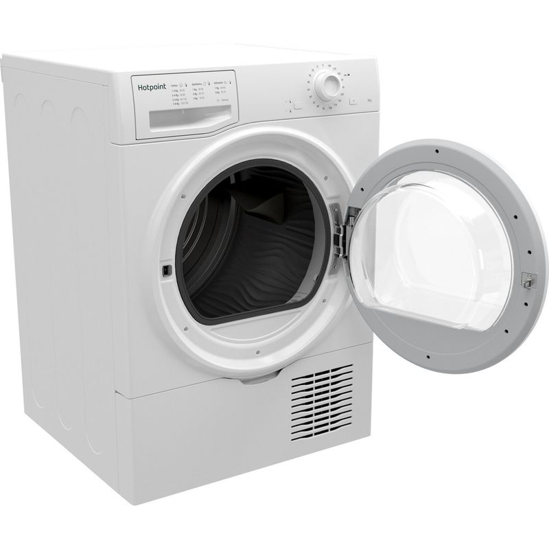 Hotpoint-Dryer-H2-D81W-UK-White-Perspective-open
