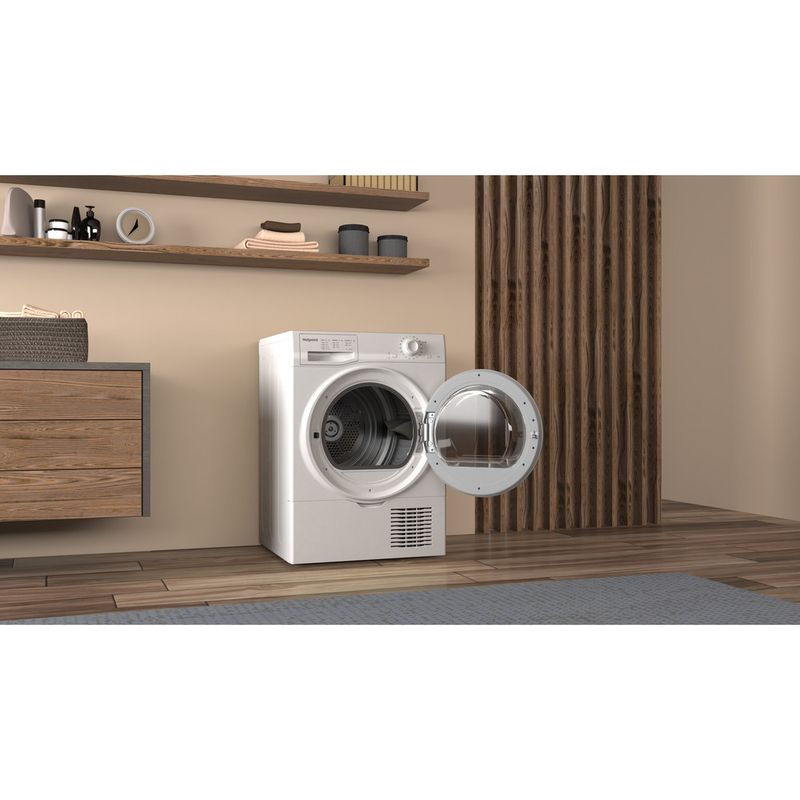 Hotpoint-Dryer-H2-D81W-UK-White-Lifestyle-perspective-open