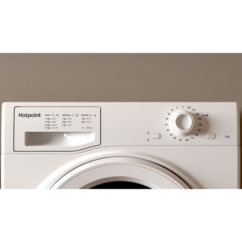 Hotpoint Dryer H2 D81W UK White Lifestyle control panel
