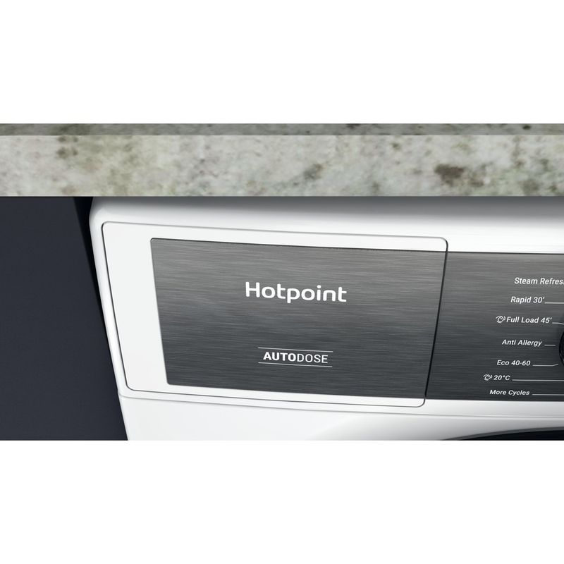 Hotpoint Washing machine Freestanding H8 W946WB UK White Front loader A Lifestyle detail