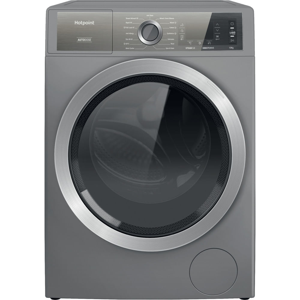 Hotpoint GentlePower H8 W046SB UK - Silver - 10kg Capacity