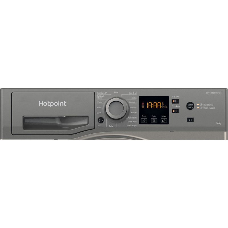 Hotpoint Washing machine Freestanding NSWM 1043C GG UK N Graphite Front loader C Program