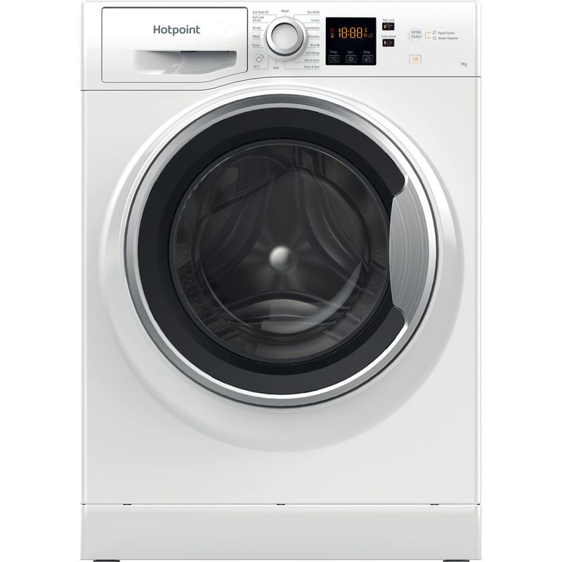 Hotpoint-Washing-machine-Freestanding-NSWE-743U-WS-UK-N-White-Front-loader-D-Frontal