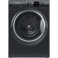 Hotpoint AntiStain40 Washing Machine - Black - 7kg - 1400 RPM - D Rated - NSWM 743U BS UK N