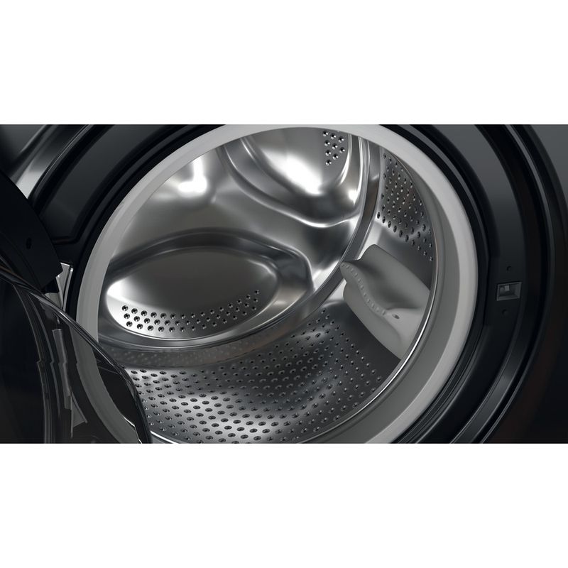 Hotpoint-Washing-machine-Freestanding-NSWM-743U-BS-UK-N-Black-Front-loader-D-Drum