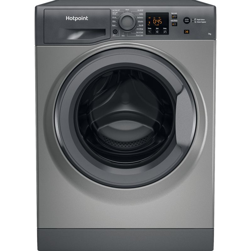 Hotpoint-Washing-machine-Freestanding-NSWF-743U-GG-UK-N-Graphite-Front-loader-D-Frontal