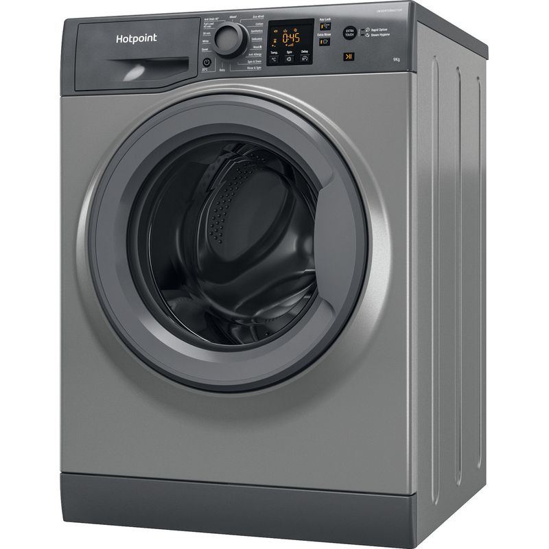 Hotpoint-Washing-machine-Freestanding-NSWM-944C-GG-UK-N-Graphite-Front-loader-C-Perspective