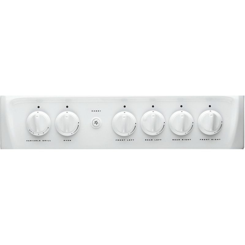 Hotpoint-Double-Cooker-HAG51P-White-A--Enamelled-Sheetmetal-Control-panel