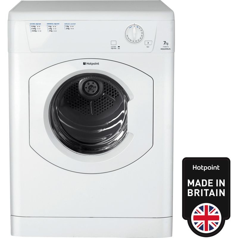 Hotpoint-Dryer-TVM-570-P--UK--White-Frontal