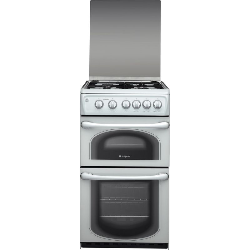 Hotpoint-Double-Cooker-50HGP-White-A--Enamelled-Sheetmetal-Frontal