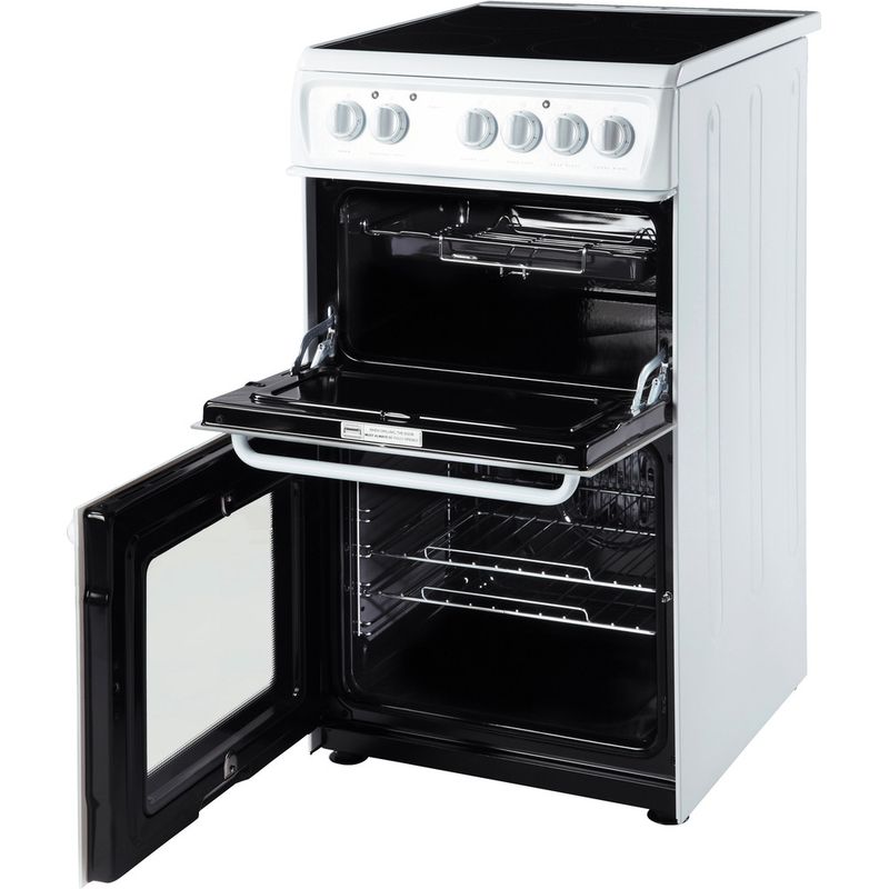 Hotpoint-Double-Cooker-HAE51P-S-White-B-Vitroceramic-Perspective-open