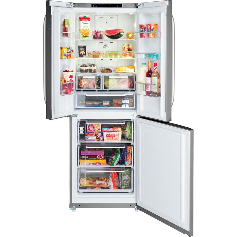 Hotpoint-Fridge-Freezer-Freestanding-FFU3D-X-Inox-2-doors-Frontal-open