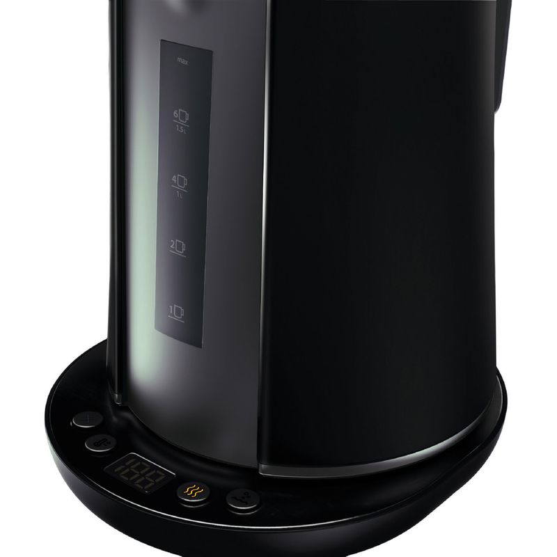 The Hotpoint HD Line WK30EAB0 Digital Kettle in black brings