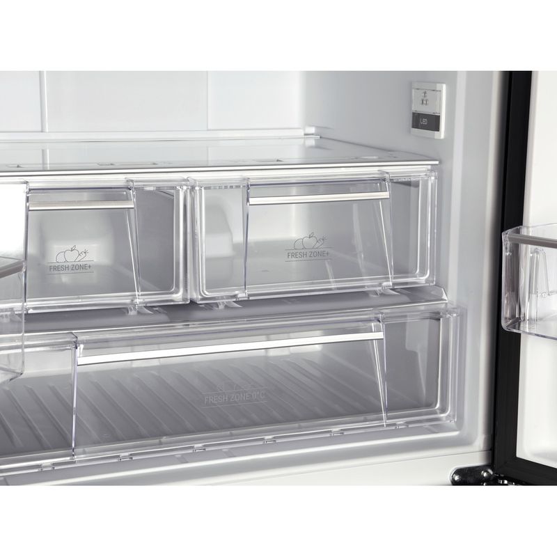 Hotpoint-Fridge-Freezer-Freestanding-FFU3DG-K-Black-2-doors-Drawer