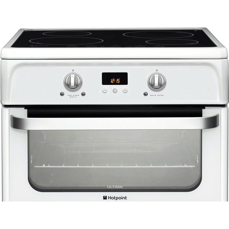 Hotpoint-Double-Cooker-HUI612-P-White-A-Vitroceramic-Frontal