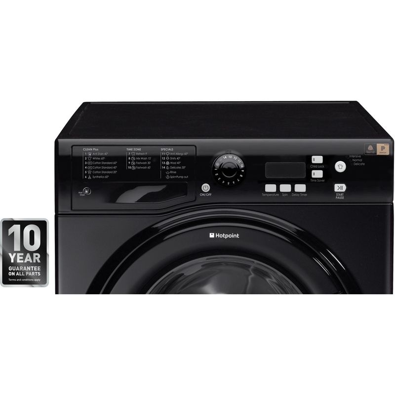 Hotpoint-Washing-machine-Freestanding-WMXTF-742K-UK-Black-Front-loader-A---Award