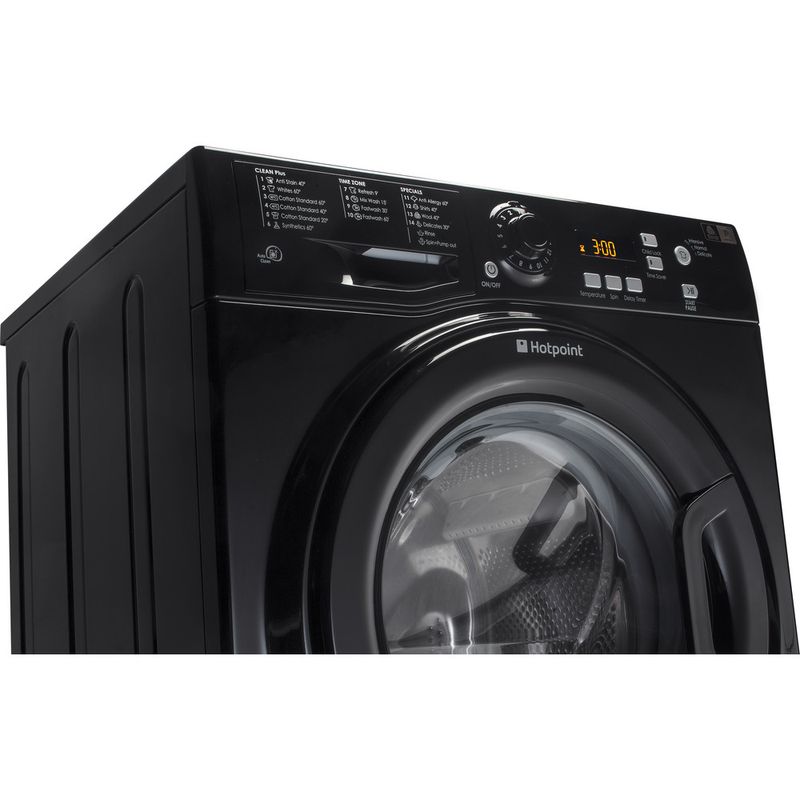 Hotpoint-Washing-machine-Freestanding-WMXTF-742K-UK-Black-Front-loader-A---Lifestyle-perspective