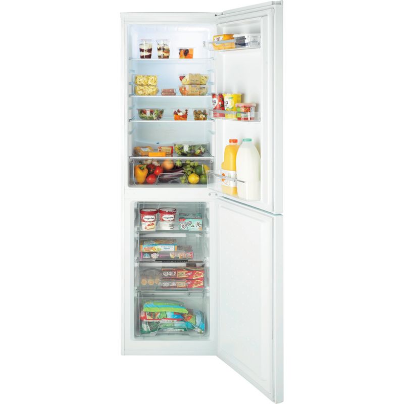 Hotpoint-Fridge-Freezer-Freestanding-FSFL58W-White-2-doors-Frontal-open