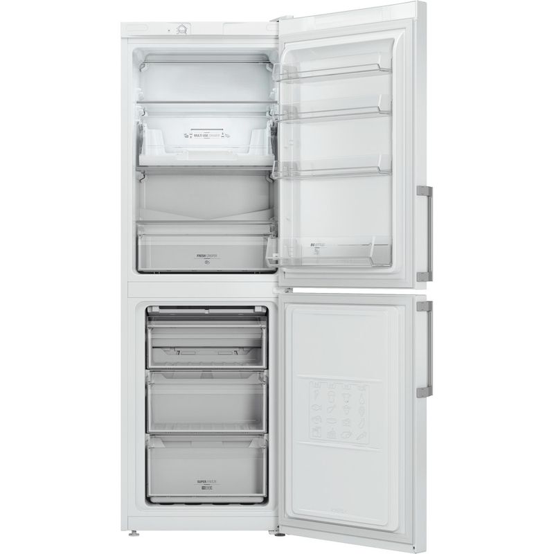 Hotpoint-Fridge-Freezer-Freestanding-LECO7-FF2-WH-White-2-doors-Frontal-open