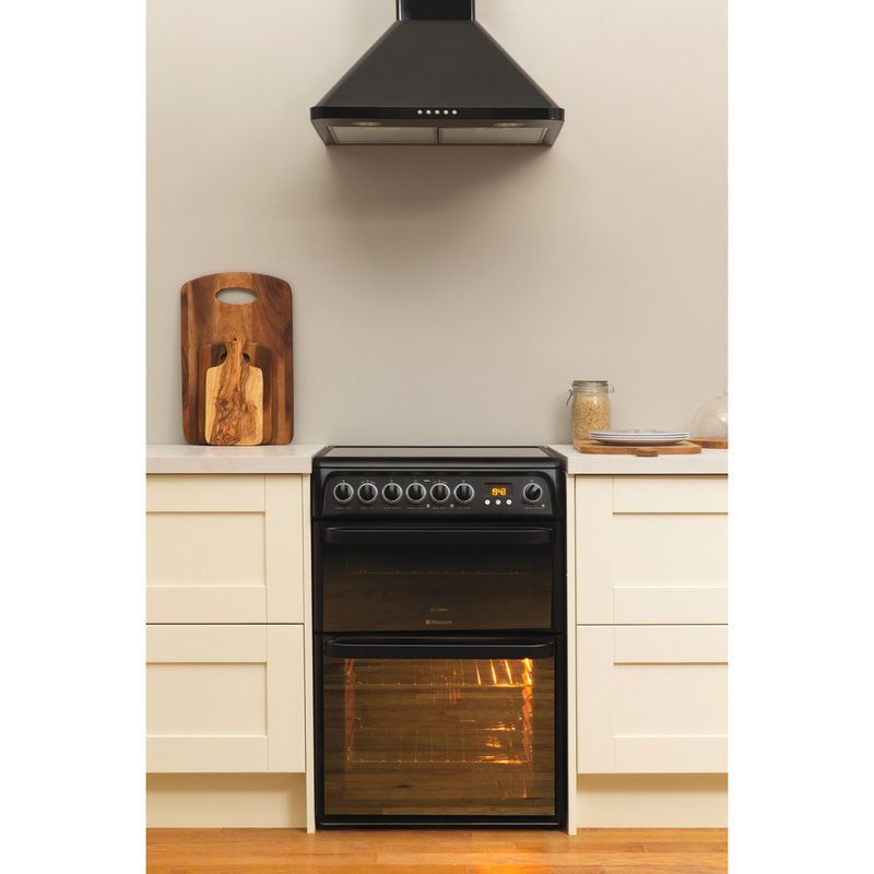 Hotpoint-Double-Cooker-DUE61BC-Charcoal-grey-A-Vitroceramic-Lifestyle-frontal