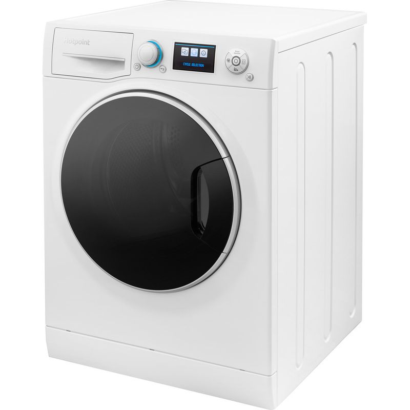 Hotpoint-Washing-machine-Freestanding-RZ-1066-W-UK-White-Front-loader-A----Perspective