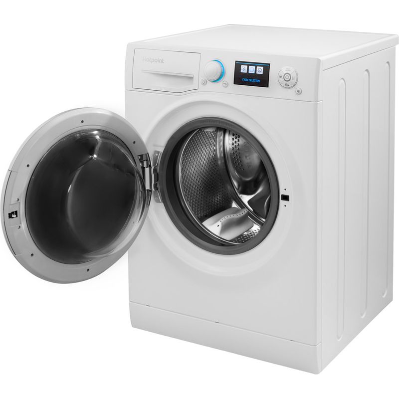 Hotpoint-Washing-machine-Freestanding-RZ-1066-W-UK-White-Front-loader-A----Perspective-open