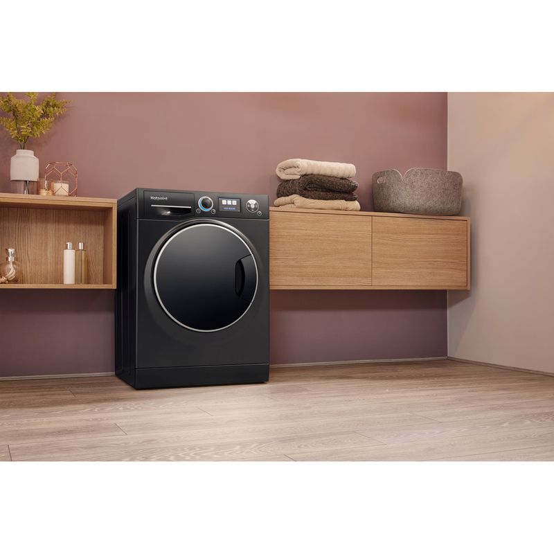 Hotpoint-Washing-machine-Freestanding-RZ-1066-B-UK-Black-Front-loader-A----Lifestyle-perspective