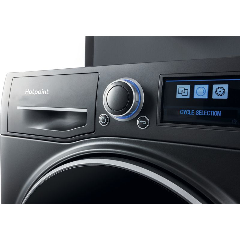 Hotpoint-Washing-machine-Freestanding-RZ-1066-B-UK-Black-Front-loader-A----Control-panel