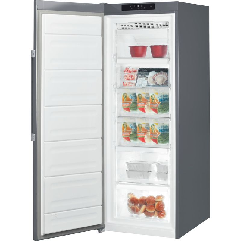 Hotpoint-Freezer-Freestanding-UH6-F1C-G-UK-Graphite-Perspective-open