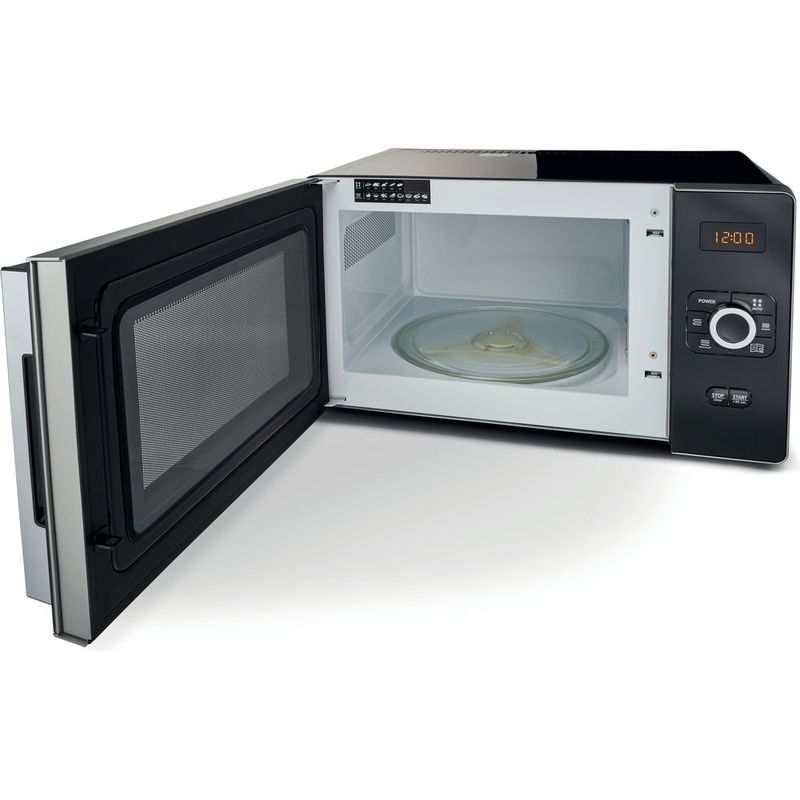 Hotpoint-Microwave-Freestanding-MWH-25223-B-Black-Electronic-25-MW-Grill-function-700-Perspective-open
