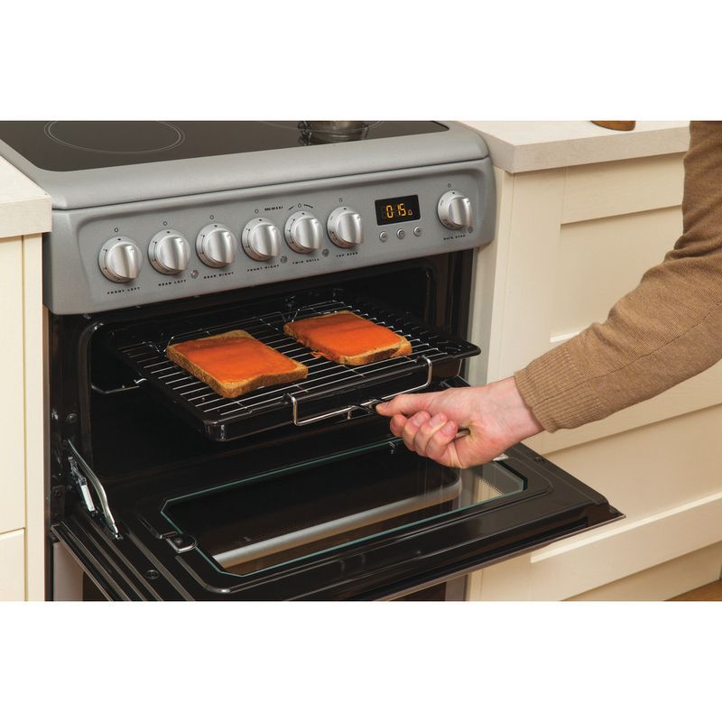 Double oven silver hot sale