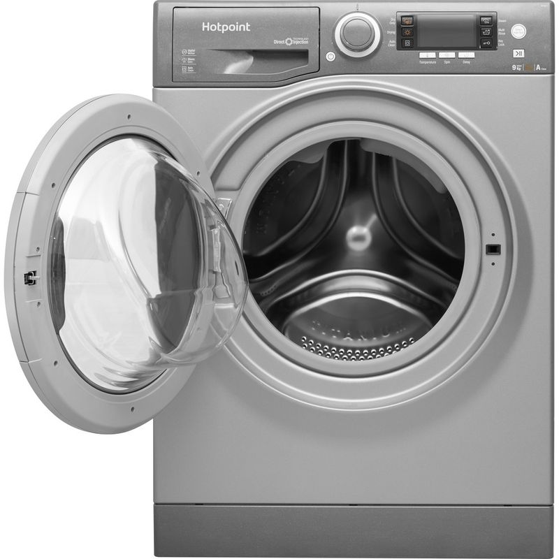 Hotpoint-Washer-dryer-Freestanding-RD-966-JGD-UK-Graphite-Front-loader-Frontal-open