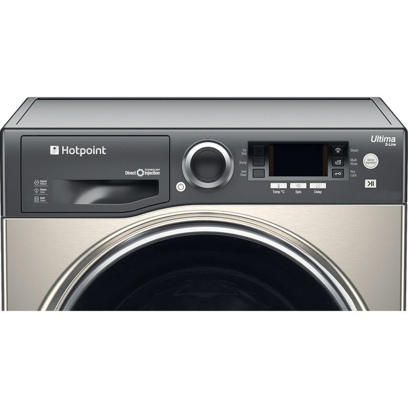 Hotpoint Washer dryer Freestanding RD 966 JGD UK Graphite Front loader Control panel